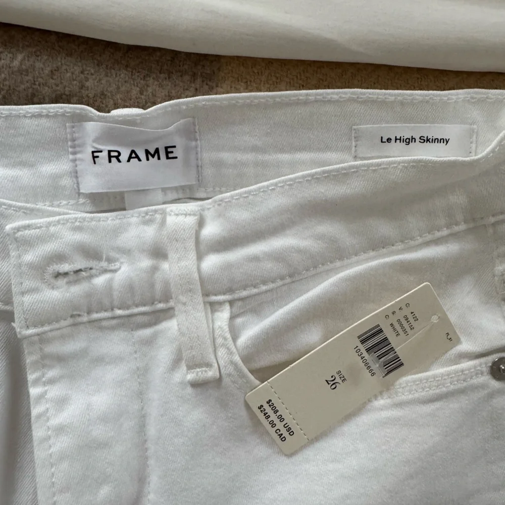 NWT Frame Denim Women's White Le High Skinny Jeans size 26